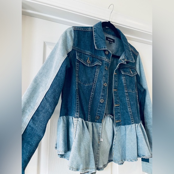 Lea & Viola Two-Tone Denim Jacket - Picture 3 of 4